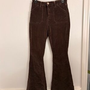 SO Y2K Dark Brown Corduroy High Rise Wide-Leg Jeans